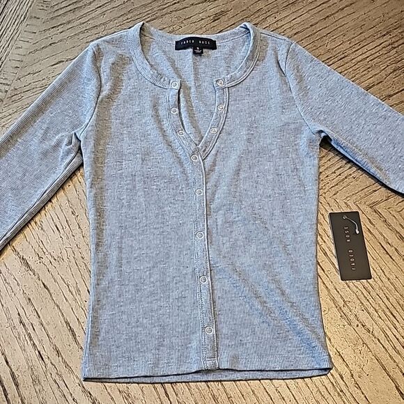 Girls gray ribbed Long sleeve top size S NWT - Picture 8 of 8
